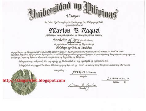 Tidbits And Bytes Example Of College Diploma University Of The