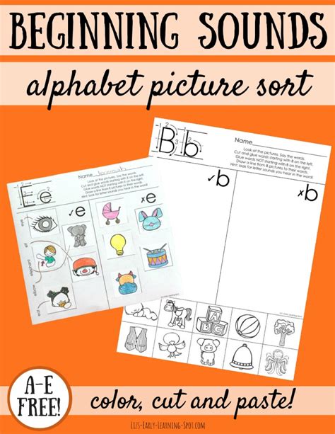 For example, this page does not list the regular t (heard in this pronunciation of letter) and to understand how sounds are grouped into phonemes, read the article on phonemic. The Alphabet: Beginning Sounds Picture Sorts | Liz's Early ...