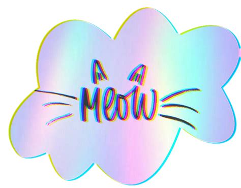 Miaw Kitty Gato Freetoedit Miaw Sticker By Meg Kawaii