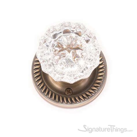 Victorian Fluted Glass Door Knob With Rosette With Additional Notes Is