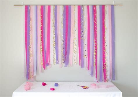 Cheap And Easy Party Or Photo Backdrop Made From Crepe Paper Streamers