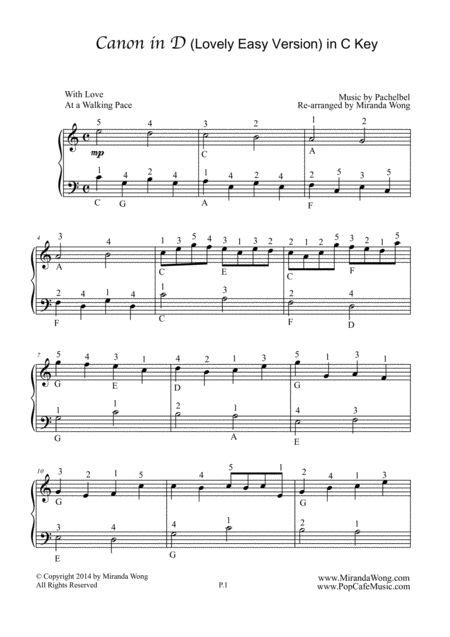 Share, download and print free sheet music for piano, guitar, flute and more with the world's largest community of sheet music creators, composers, performers, music teachers, students, beginners easy, short version of canon in d for piano and violin beginners who just love this song very much. Printable Canon In D Sheet Music Easy with Letters 49 ...