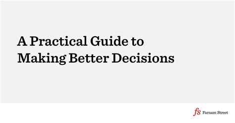 Making Smart Choices 8 Keys To Making Effective Decisions