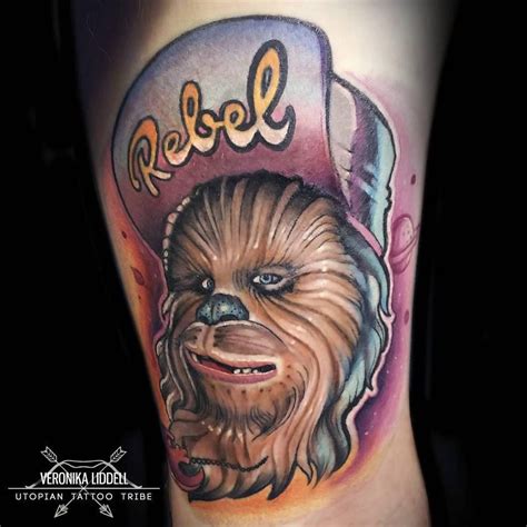 Tattoo Uploaded By Tattoodo Chewbacca Tattoo By Veronika Liddell
