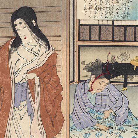 Fuji Arts Japanese Prints The Wife Of Kusunoki Masashige By Ginko