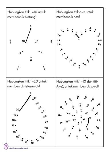 Lembaran Kerja Sambung Titik Abc Lembar Latihan Menulis Untuk Anak