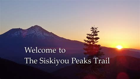 Welcome To The Siskiyou Peaks National Recreation Trail Proposal Youtube