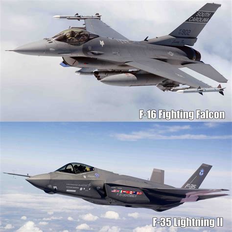 F 35 Vs F 16 Collage 2 Military Machine