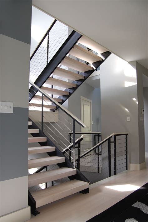 Cable Deck Railing Ideas Modern Stair Railing Interior Stair Railing