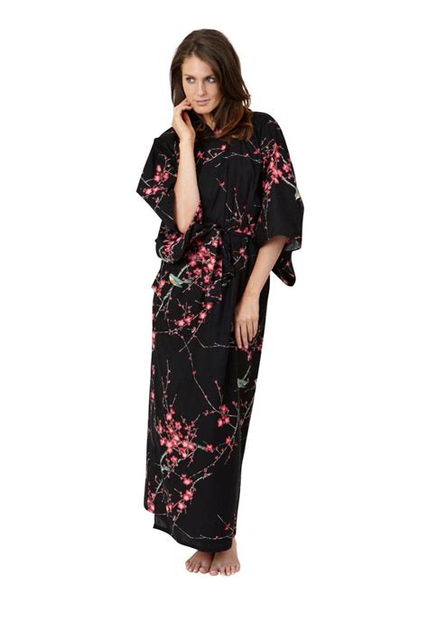 Plum And Warbler Womens Plus Size Cotton Kimono Robe