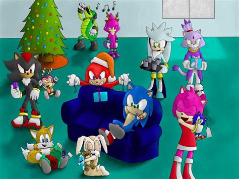 Sonics Christmas Party By Absolutedream On Deviantart Sonic