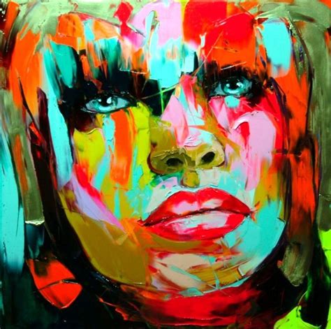 Handpainted Human Colorful Portrait Painting High Quality Abstract Oil