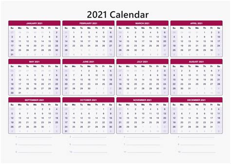 12 Month Cute Calendar 2021 Printable March