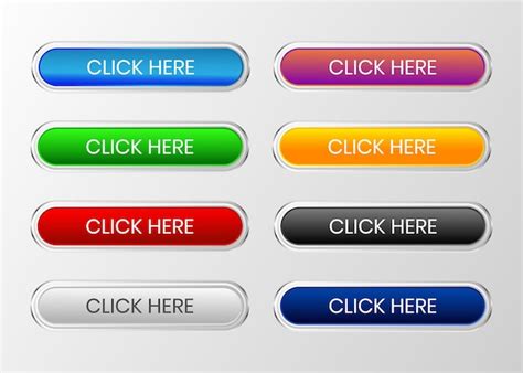 Premium Vector Colorful Set Of Modern Colorful Web Buttons
