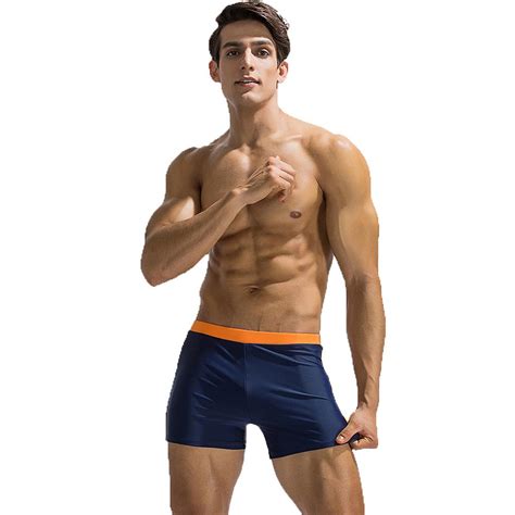 Quick Dry Men Swim Trunks Slim Fit Swimming Briefs Fitness Shorts Boxer