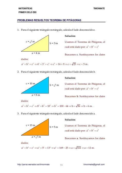 Teorema De Pitagoras Actividades De Geometria Teorema De Pitagoras Images