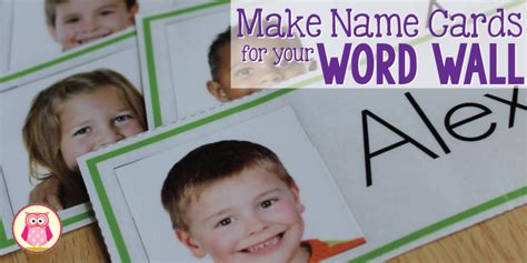 Make unique business cards in a flash. Name Cards: Make Name Cards for Your Word Wall - Early ...