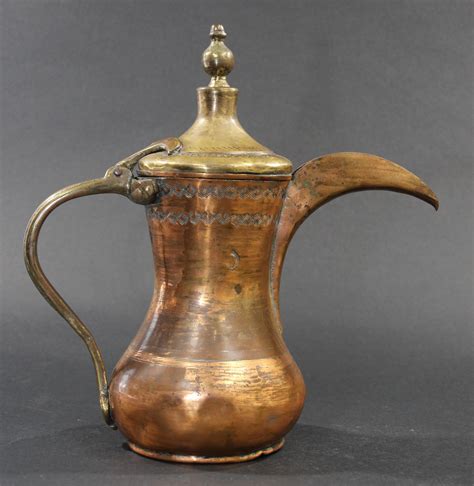 Antique Brass Middle Eastern Dallah Arabic Coffee Pot For Sale At