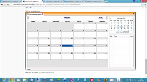 Visual Basic Calendario Con Notas En Visual Basic