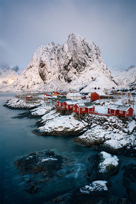 Satakentia Lofoten In Winter Moskenes Nordland Norway By