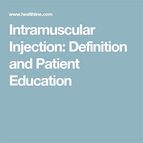 intramuscular injection definition and patient education education definitions health
