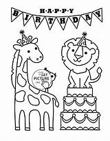 Coloring Birthday Happy Pages Funny Kids Printable Animals Nana Spongebob Color Animal Dog Printables Holiday Dad Wuppsy Colouring Grandpa Card sketch template