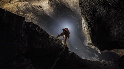 Fond Décran La Grotte Croatie Formation Pit Olimp Spéléologie