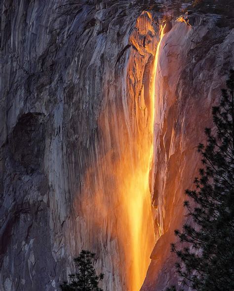 Photos Sun Illuminates Horsetail Falls In Yosemite