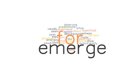 For Emerge Synonyms And Related Words What Is Another Word For For