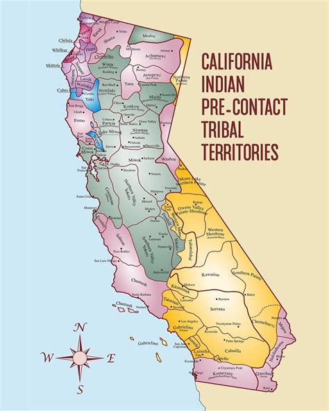 California Native American Territories Amerikaanse Geschiedenis