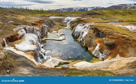 Hveravellir Geothermal Area Iceland Europe Stock Illustration