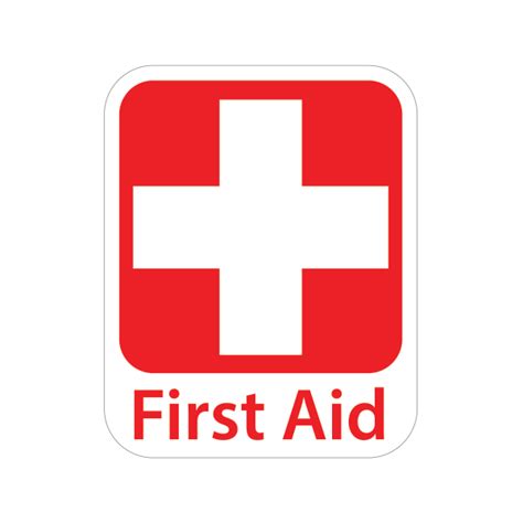 Printed Vinyl Emergency First Aid Kit Safety Sign Sticker Decal Vinyl