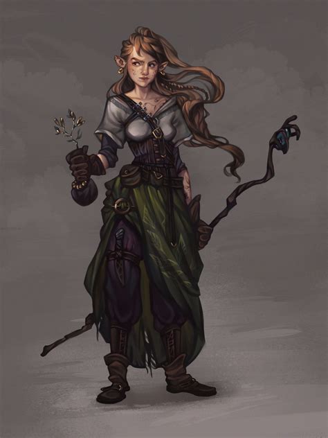 Wood Elf Druid Female Sinrefarmamiento