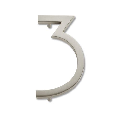 House Numbers Avalon Collection Modern 3 House Number In Brushed