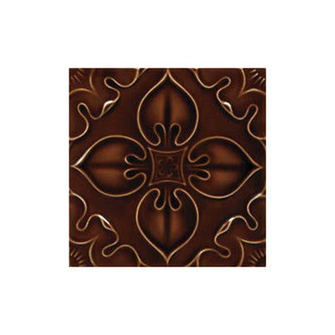 Victorian Benthall Single Colour Decorative Tiles 152x152mm Chestnut