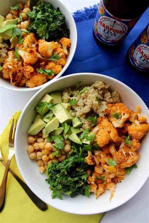 Spicy cauliflower rice, roasted sweet potatoes and avocado mash. Spicy Cauliflower Power Bowl | Recipe | Healthy summer ...