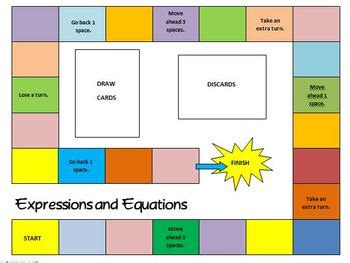 Also try hooda math online with your ipad or other mobile device. Math Board Game 7th Grade - Expressions and Equations (7 ...