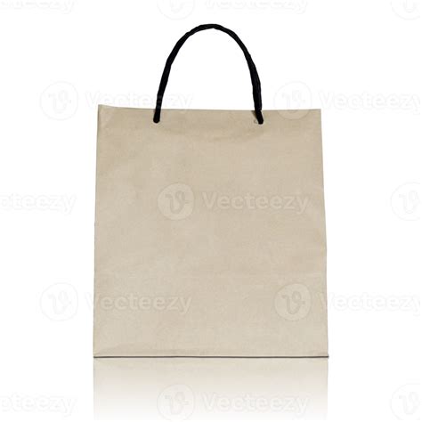 Brown Paper Bag Isolated With Reflect Floor For Mockup 19039962 Png