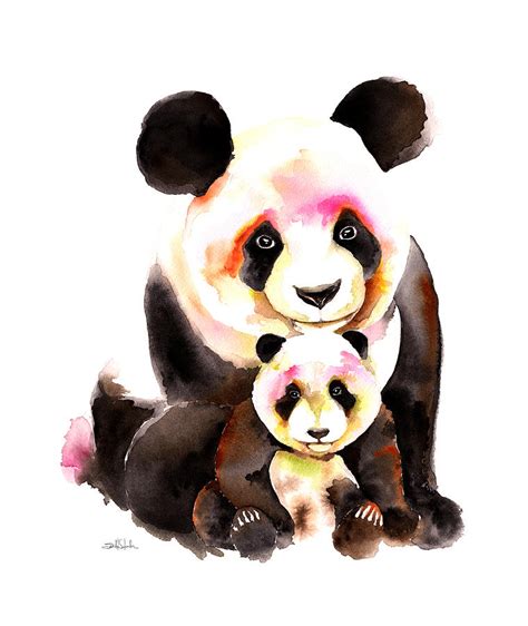 Panda Bear Painting By Isabel Salvador Fine Art America
