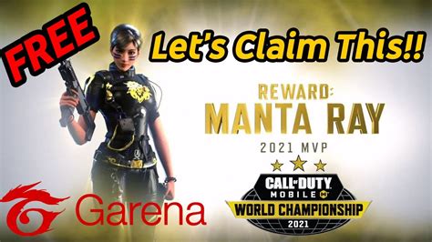 How To Get And Claim Manta Ray 2021 Mvp Rus 79u Playmaker Codm World Championship Garena