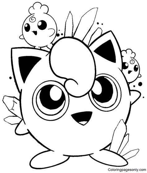 Jigglypuff Sheets Coloring Page Free Printable Coloring Pages