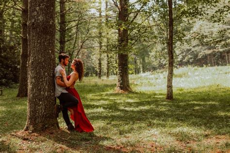 Romantic Forest Engagement Shoot Popsugar Love And Sex Photo 2