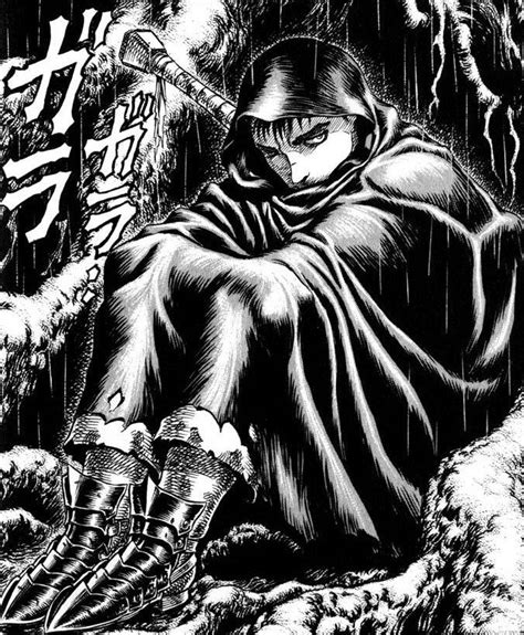 Cloaked Guts Berserk Manga Art Dark Fantasy