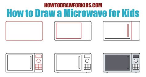 How To Draw A Microwave For Kids How To Draw For Kids