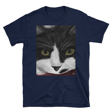 Tuxedo Cat Painting Short-Sleeve Unisex T-Shirt | Cat painting, Tuxedo cat, Painted shorts