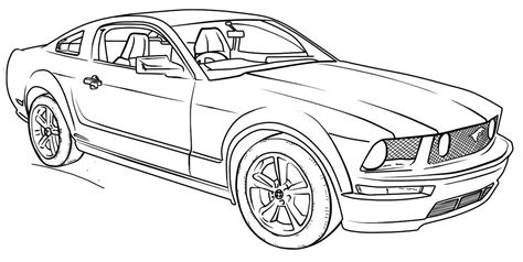 Mustang Shelby Gt 500 Page Coloring Pages