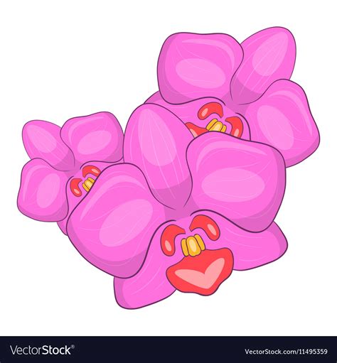 Orchid Icon Cartoon Style Royalty Free Vector Image