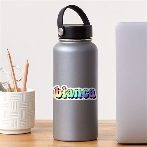 Aesthetic Rainbow Bianca Name Sticker For Sale By Star10008 Redbubble