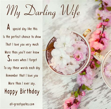 Never forget your darling wife's birthday. HAPPY BIRTHDAY LOVE QUOTES FOR WIFE image quotes at ...