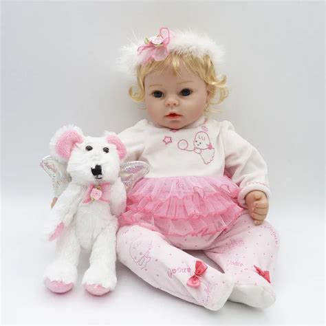 22 Inch 55 Cm Silicone Baby Reborn Dolls Childrens Toys Super